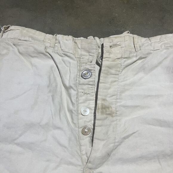 Vintage 50s Tan Sanforized Sail Cloth Cotton Chinos 28x30 - Picture 3 of 5